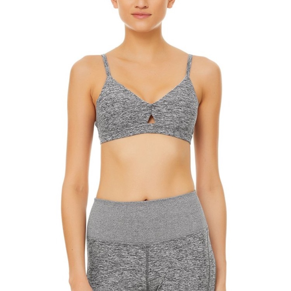 Alosoft Lounge Bra in Dove Grey Heather